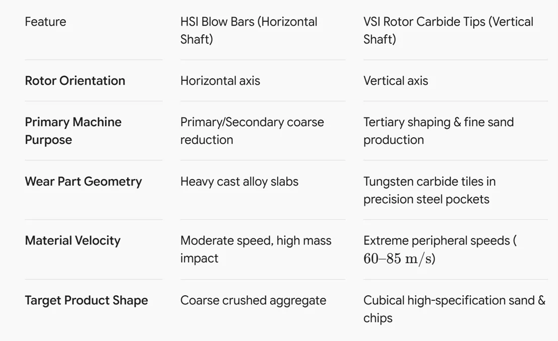 HSI and VSI crushers