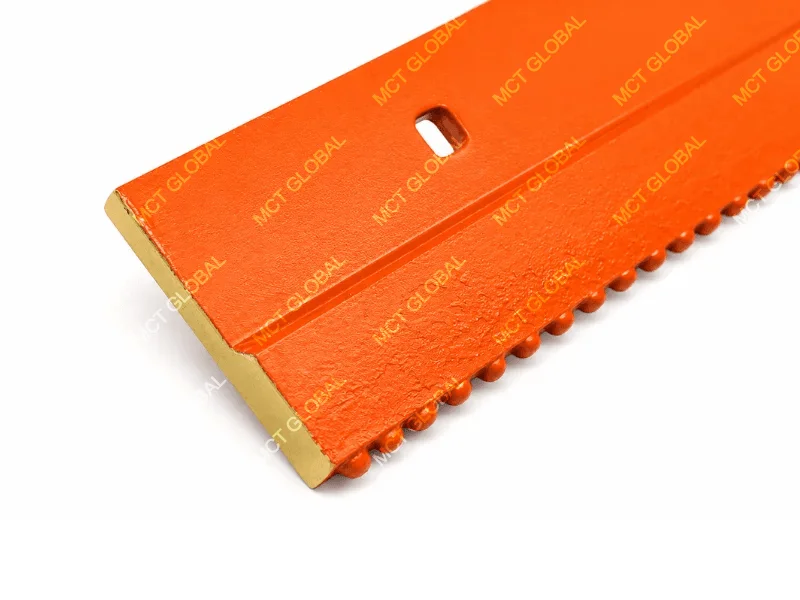 MCT snowplow cutting edges with carbide buttons for ice