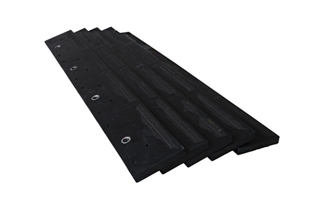 Rubber encased snow plow blades