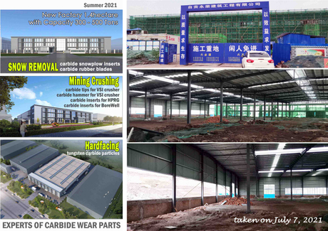 New carbide factory construction progress